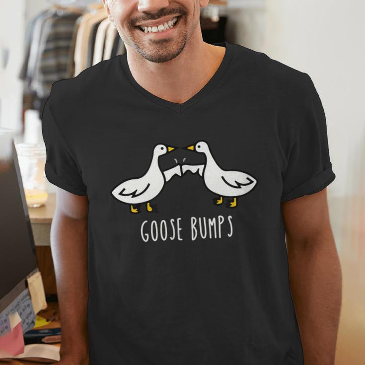 Goose Bumps Humorous Pun For Dad Joke Lover Men's V-Neck T-Shirt