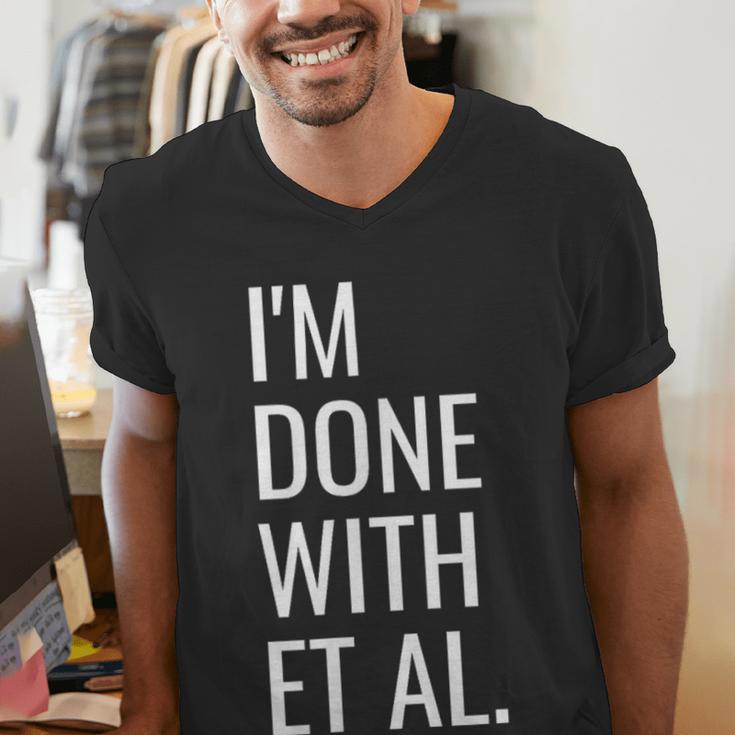 Grad Student Dissertation Thesis PhD Graduation Men's V-Neck T-Shirt