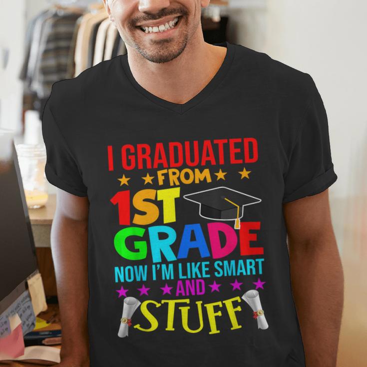 I Graduated From 1st Grade Graduation Matching Student Men's V-Neck T-Shirt