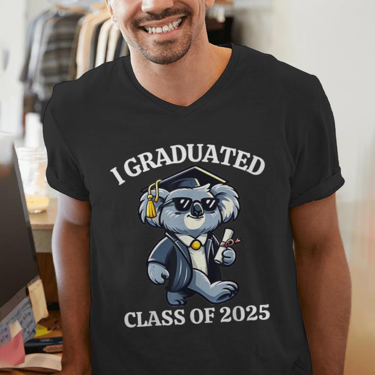 I Graduated Graduate Class Of 2025 Koala Graduation Men's V-Neck T-Shirt