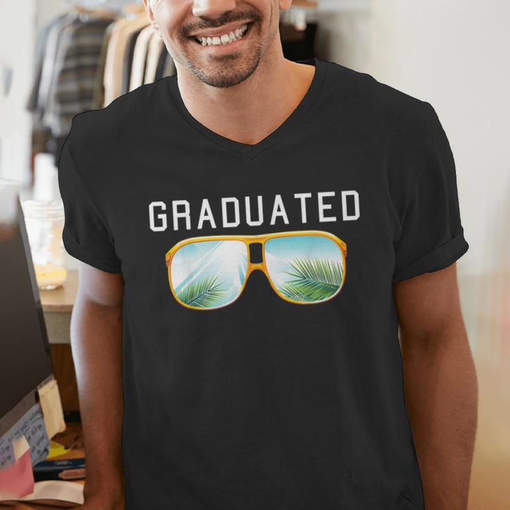 Graduated Graduation Tropical Sunglasses Men's V-Neck T-Shirt