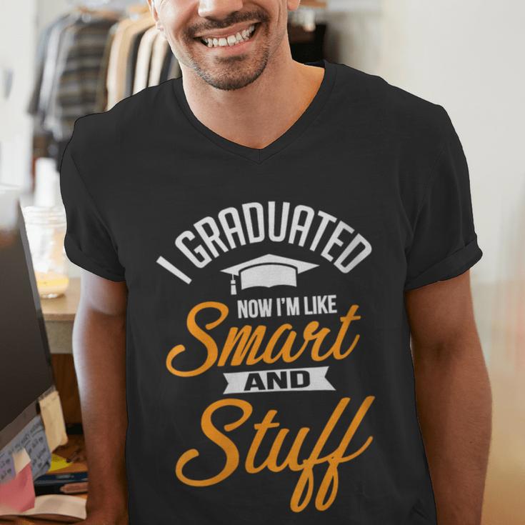I Graduated Now I'm Smart Graduation Graduation Men's V-Neck T-Shirt