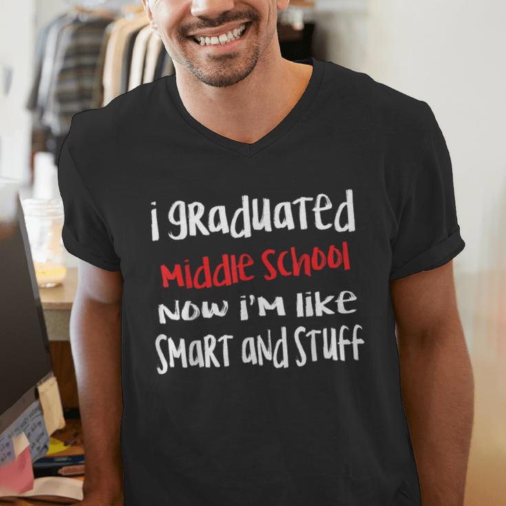 I Graduated Middle School Graduation Men's V-Neck T-Shirt