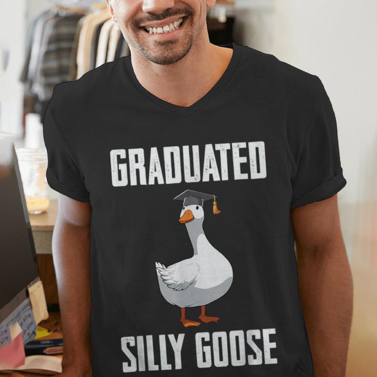 Graduated Silly Goose Student Graduation 2026 Grad Men's V-Neck T-Shirt