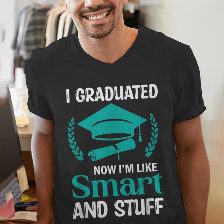 I Graduated Smart Graduation Student College University Men's V-Neck T-Shirt