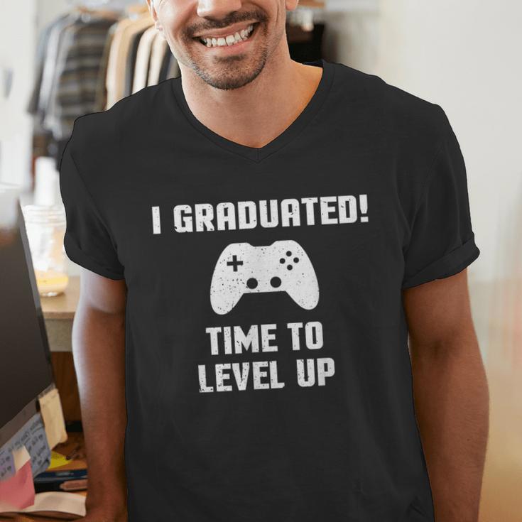 I Graduated Time To Level Up Graduation T-Shirt Men's V-Neck T-Shirt