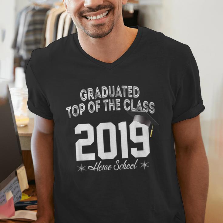 Graduated Top Of The Class 2019 Home School Graduation Shirt Men's V-Neck T-Shirt