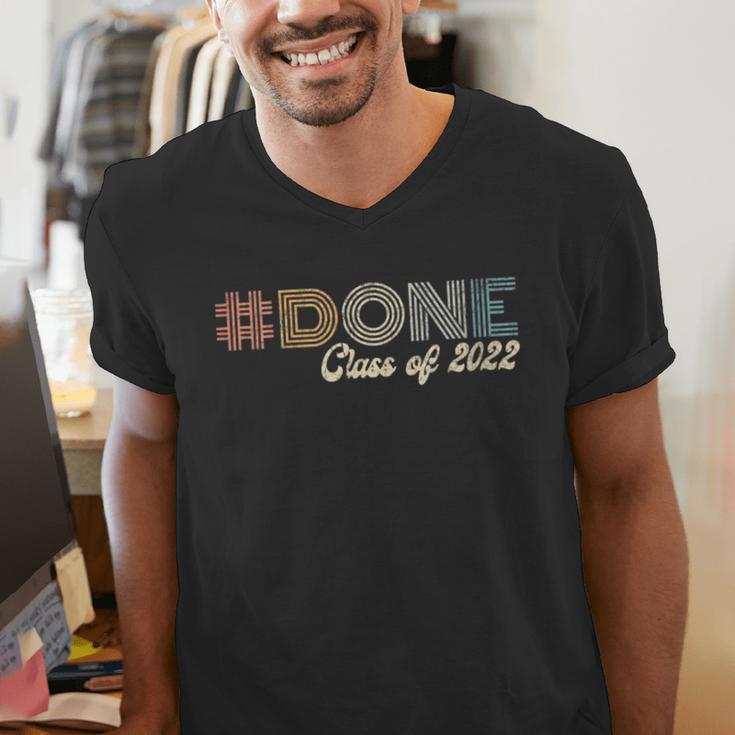 Graduation 2022 DONE With School Class Of 2022 Graduate Men's V-Neck T-Shirt