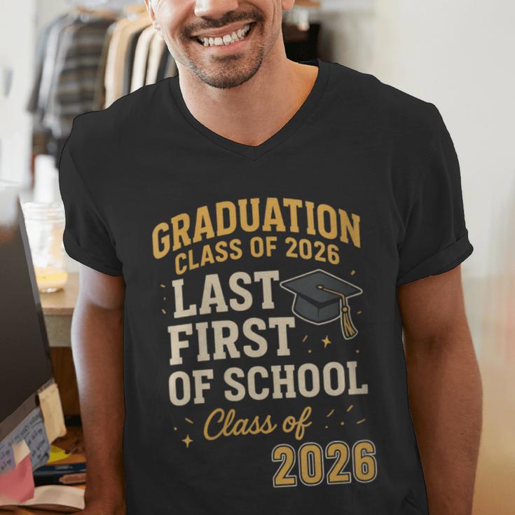 Graduation Class Of 2026 My Last First Day Of School Senior Men's V-Neck T-Shirt