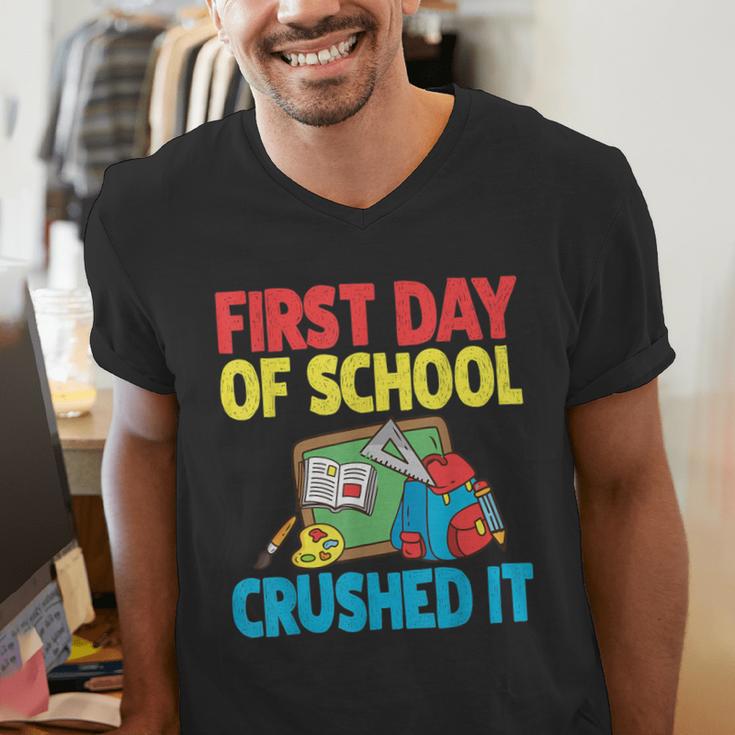 Graduation First Day Of School Crushed It Men's V-Neck T-Shirt