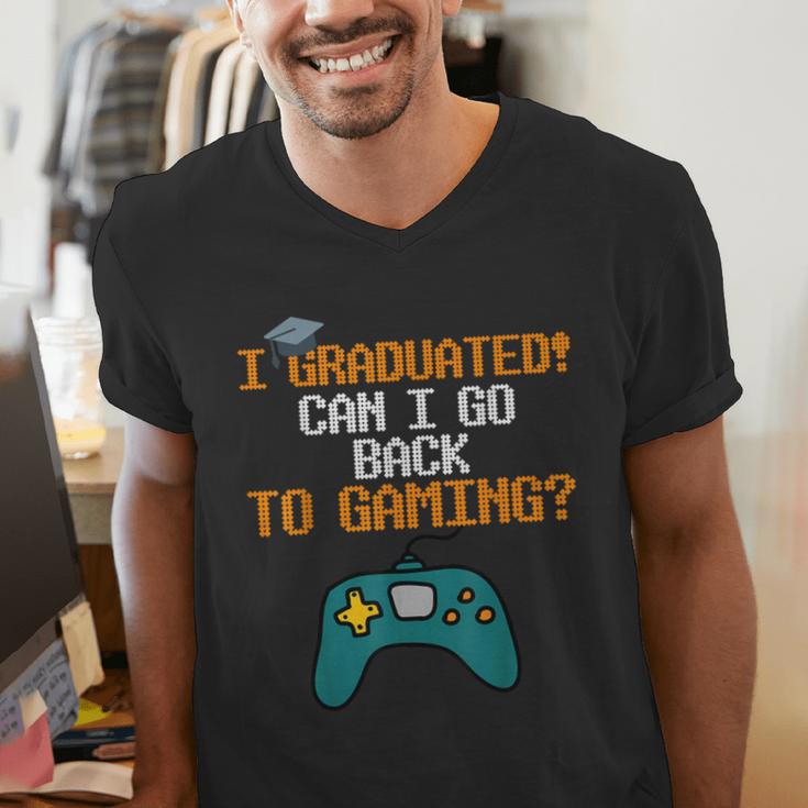 Graduation I Graduated Can I Go Back To Gaming Men's V-Neck T-Shirt
