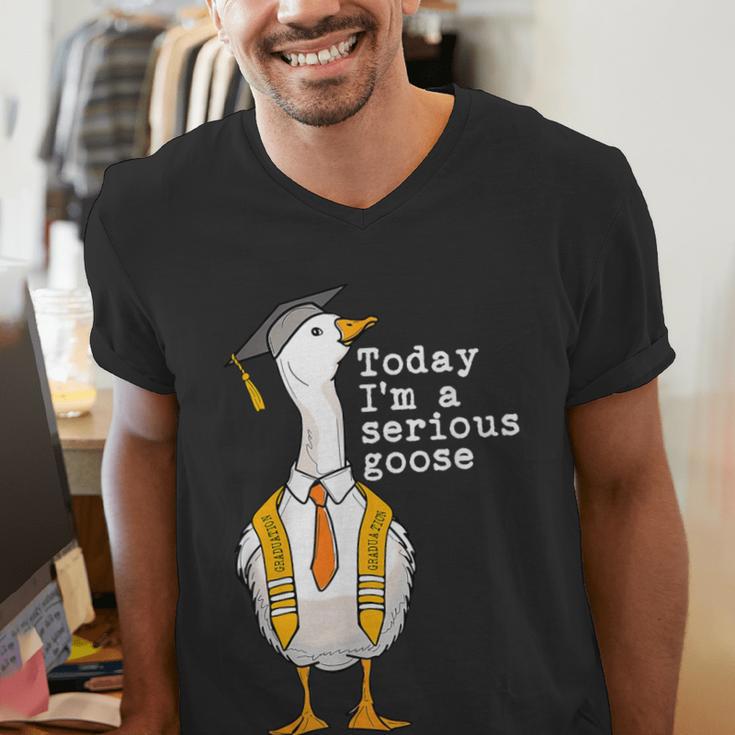 Graduation Senior Silly Goose Today Im A Serious Goose Men's V-Neck T-Shirt