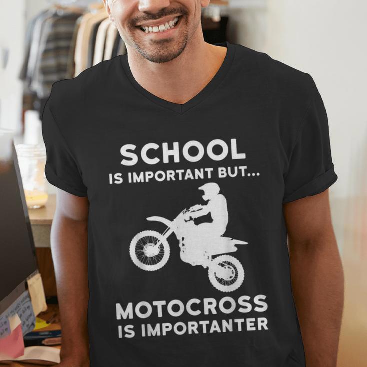 Graduation Shirt For Dirtbike Motocross Riders Men's V-Neck T-Shirt