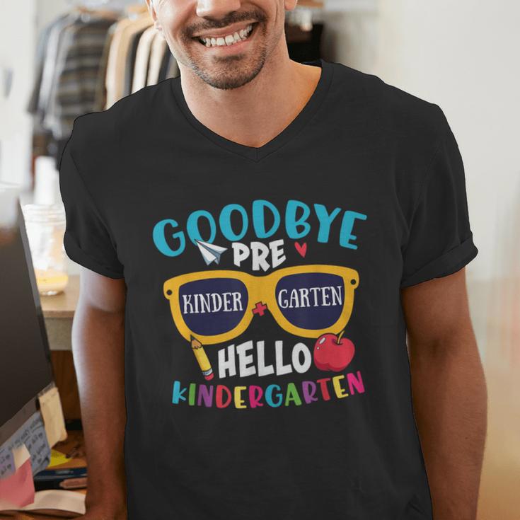 Graduation Shirt Goodbye PreK Hello Kindergarten School Men's V-Neck T-Shirt
