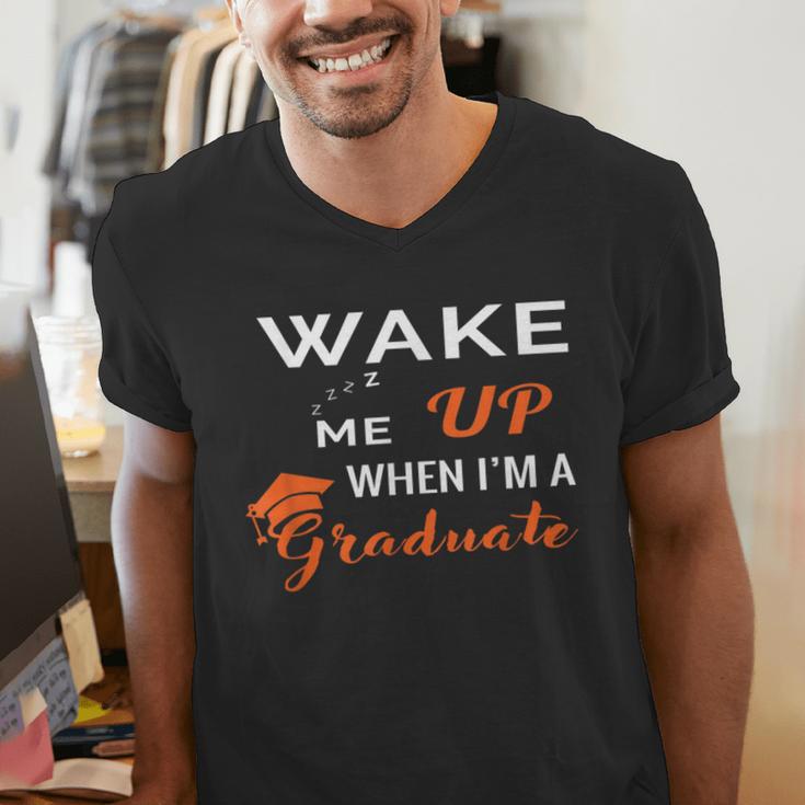 Graduation Shirt High School And College For Sleepy Graduate Men's V-Neck T-Shirt