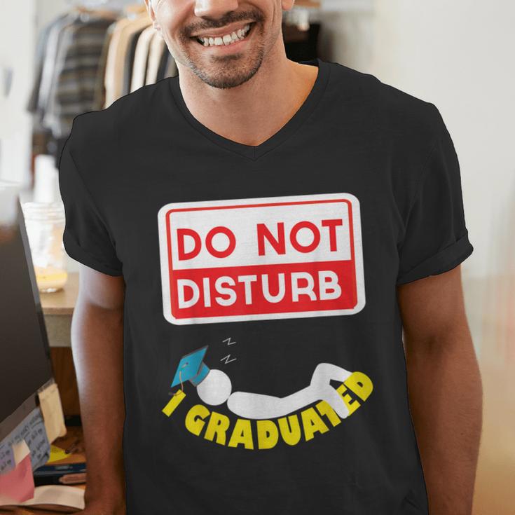 Graduation Shirt High School And College Sleepy Graduates Men's V-Neck T-Shirt