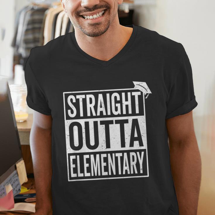 Graduation Shirt Straight Outta Elementary Men's V-Neck T-Shirt