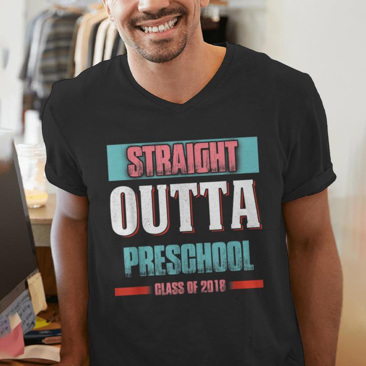 Graduation Shirt Straight Outta Preschool Class Of 2018 Tee Men's V-Neck T-Shirt