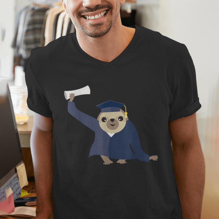 Graduation Sloth Lover T-Shirt Class Of 2019 Men's V-Neck T-Shirt