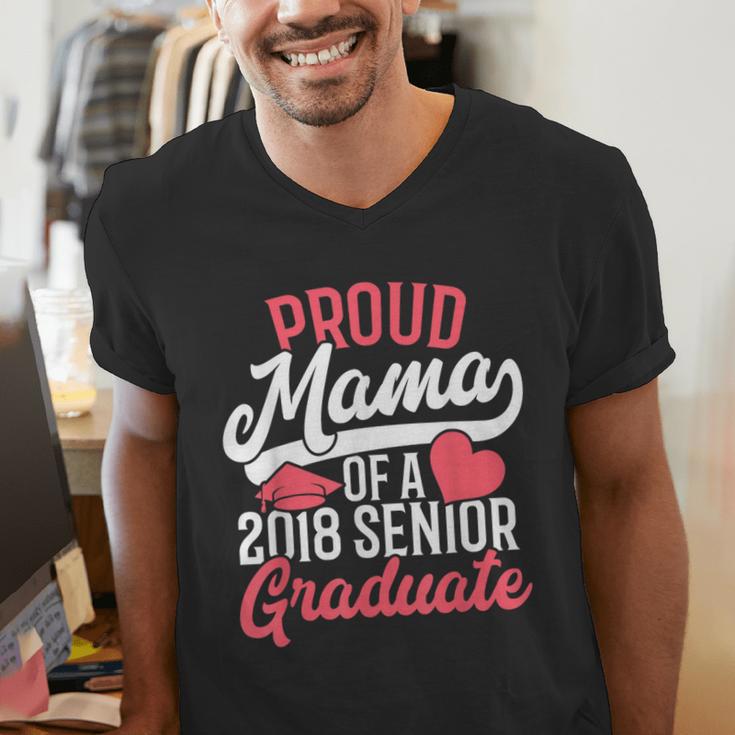 GraduationShirt For Mom Proud Mama Of 2018 Senior Tee Men's V-Neck T-Shirt