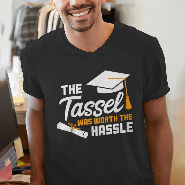 GraduationShirt Tassel Was Worth The Hassle Tee Men's V-Neck T-Shirt