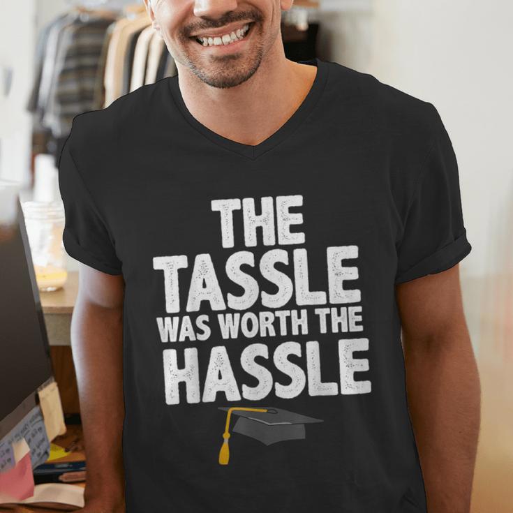 Graduation The Tassle Was Worth The Hassle T-Shirt Men's V-Neck T-Shirt