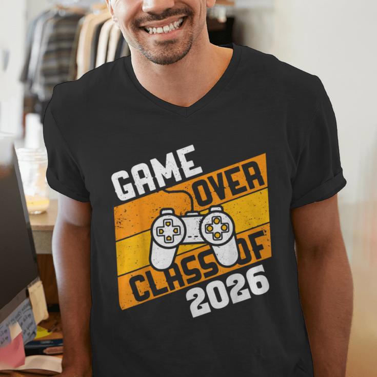 Graduation Video Gamer Game Over Class Of 2026 Senior Men's V-Neck T-Shirt