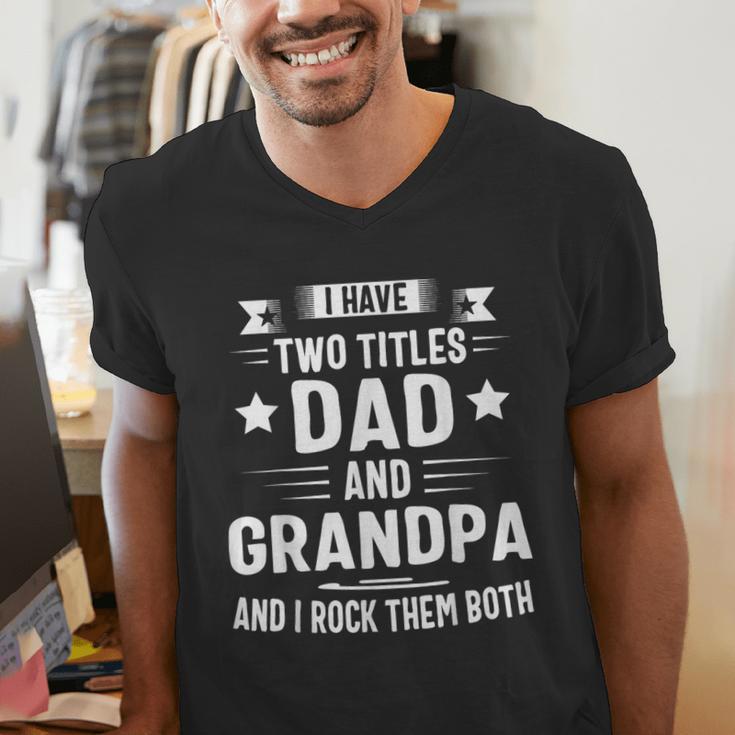 Grandpa Shirt For Men Fathers Day Dad And Grandpa Men's V-Neck T-Shirt