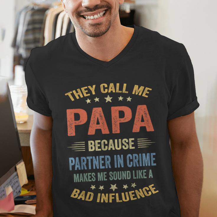 Grandpa Shirts Dad Partner In Crime Shirt Men's V-Neck T-Shirt Grandpa Shirts Dad Partner In Crime Shirt Men's V-Neck T-Shirt