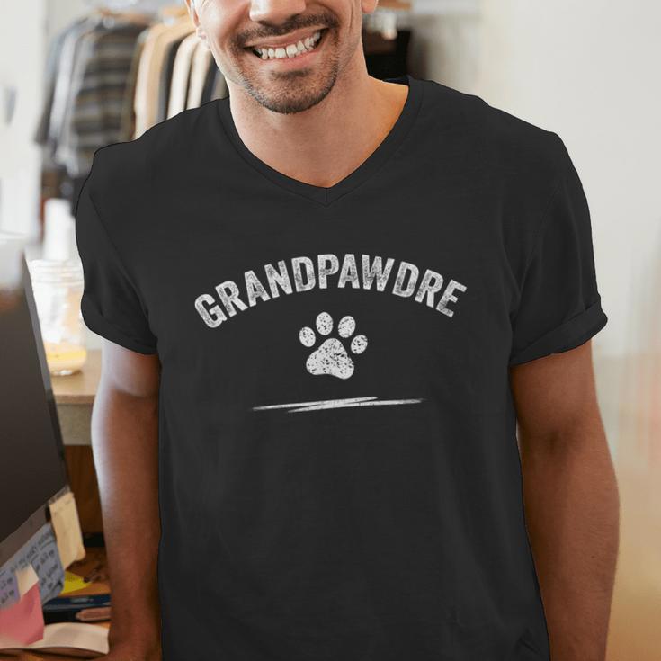 Grandpawdre Dog Dad Shirt Grandpa Cat Dad Father's Day Men Men's V-Neck T-Shirt Grandpawdre Dog Dad Shirt Grandpa Cat Dad Father's Day Men Men's V-Neck T-Shirt