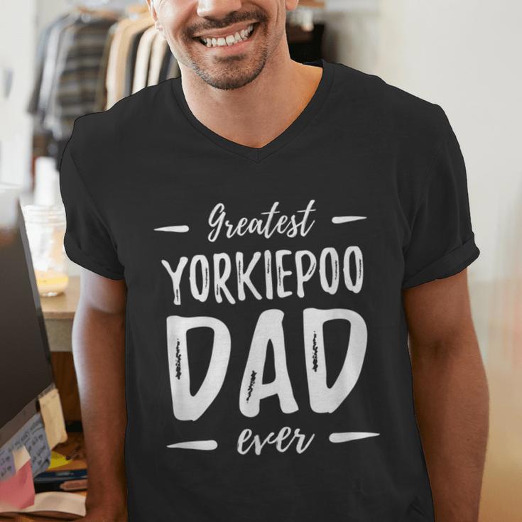 Greatest Yorkiepoo Dog Dad Idea Men Women Men's V-Neck T-Shirt