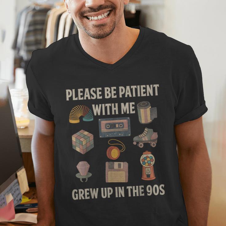 Grew Up In The 90s Retro Nostalgia Men's V-Neck T-Shirt