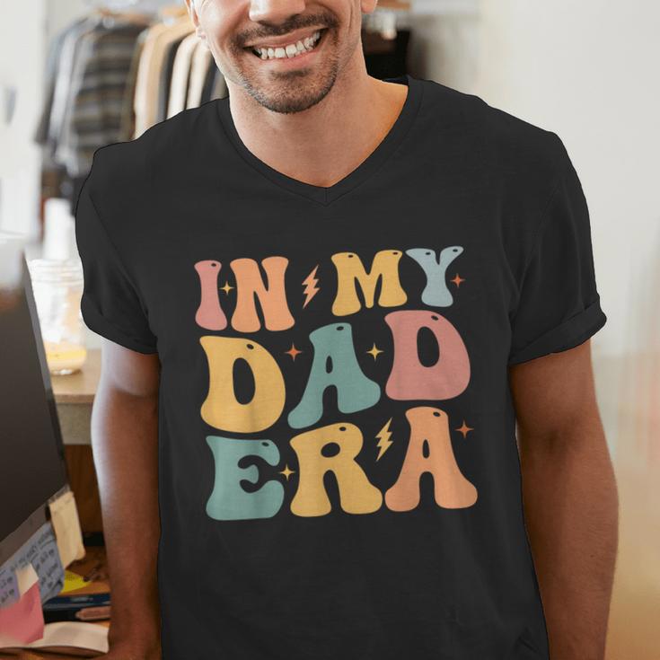 Groovy In My Dad Era Dad Father's Day Men's V-Neck T-Shirt