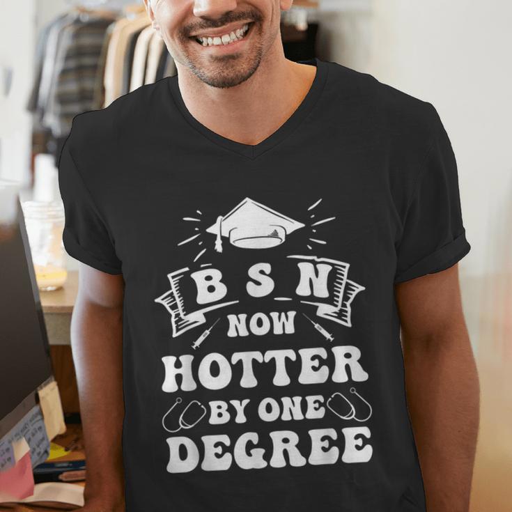 Groovy Nurse BSN Now Hotter By One Degree Graduation BSN RN Men's V-Neck T-Shirt