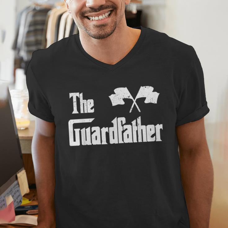 The Guardfather Meme Color Guard Proud Dad Colorguard Men's V-Neck T-Shirt The Guardfather Meme Color Guard Proud Dad Colorguard Men's V-Neck T-Shirt