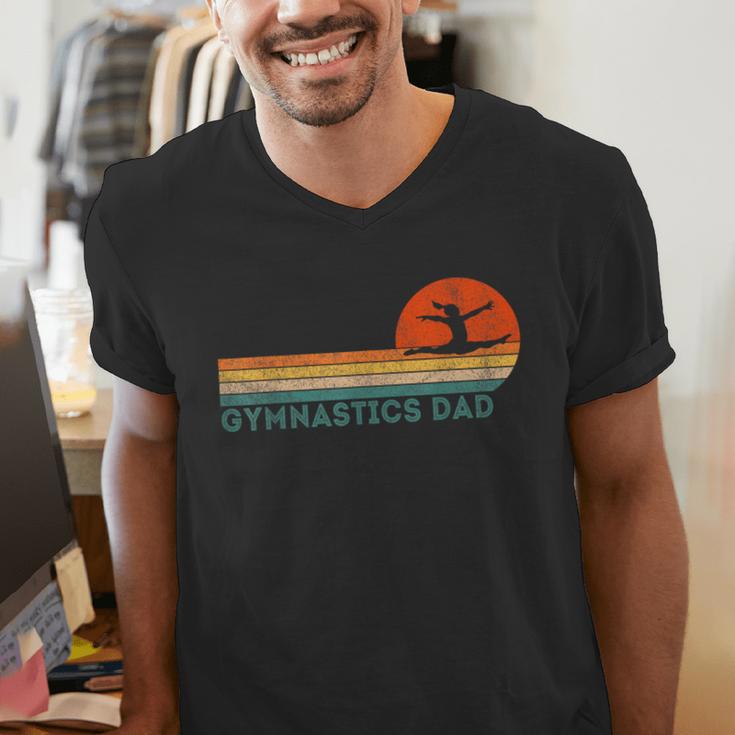 Gymnastics Dad Gymnastics Daughter Gymnast Dad Men's V-Neck T-Shirt