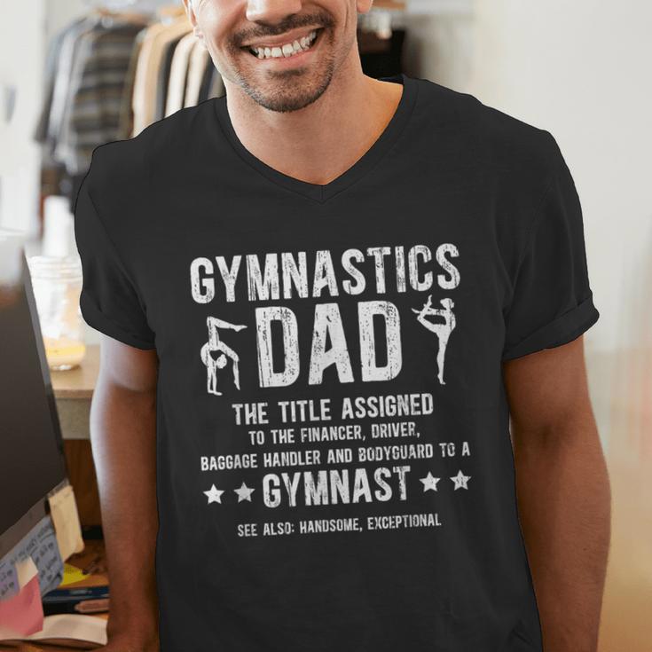 Gymnastics Dad Definition Gymnastics Father Of A Gymnast Dad Men's V-Neck T-Shirt Gymnastics Dad Definition Gymnastics Father Of A Gymnast Dad Men's V-Neck T-Shirt