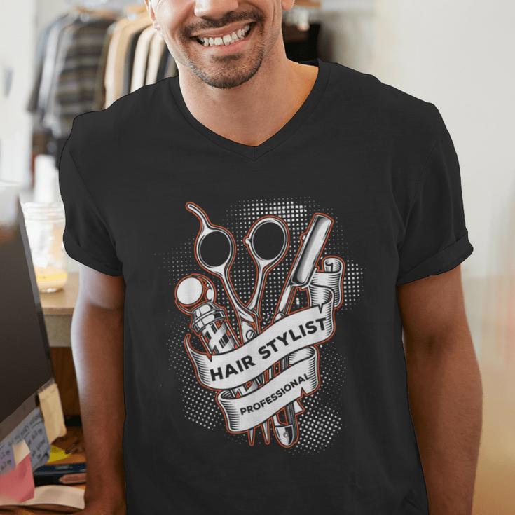 Hairdresser Gift Idea Graduation Tattoo Craft Hairstylist Men's V-Neck T-Shirt