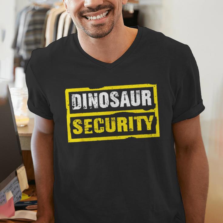 Halloween Adult Costume Dinosaur Security Dad Mom Men's V-Neck T-Shirt