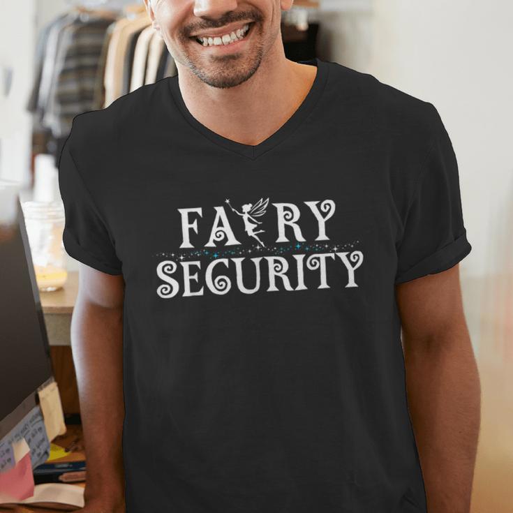 Halloween Son Daughter Dad Mom Adult Fairy Security Men's V-Neck T-Shirt