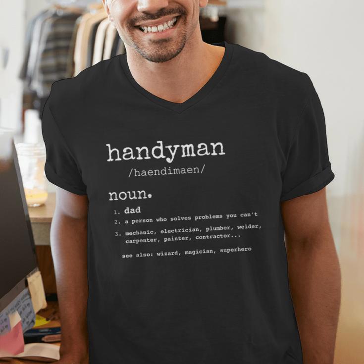 Handyman Definition Tee Dad Handyman Men's V-Neck T-Shirt