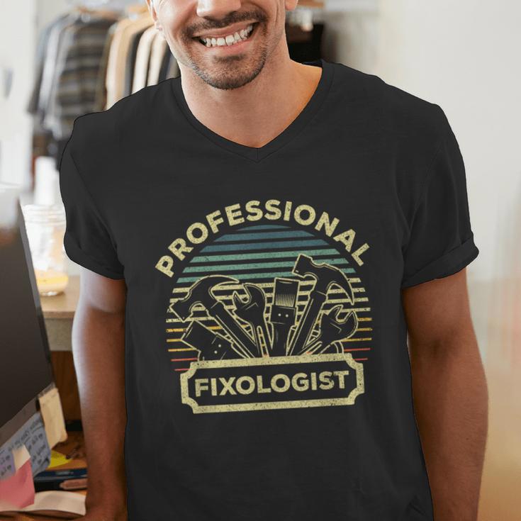 Handyman For Men Women Dad Fixologist Carpenter Tools Men's V-Neck T-Shirt