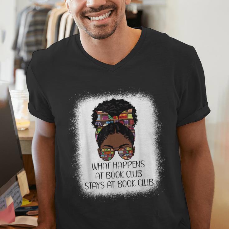 What Happens At Book Club Stays At Book Club Black Women Men's V-Neck T-Shirt