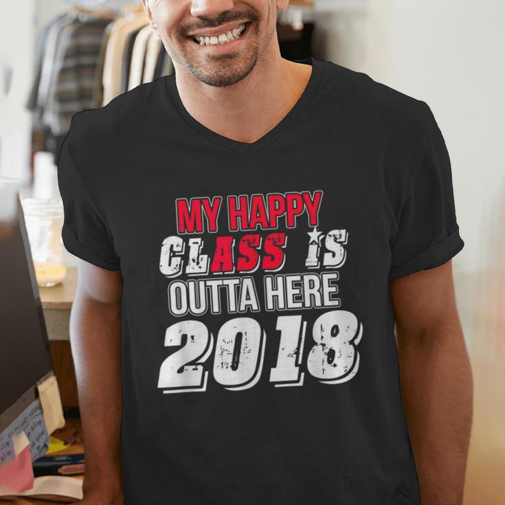 My Happy Class Is Outta Here 2018 Graduation Men's V-Neck T-Shirt