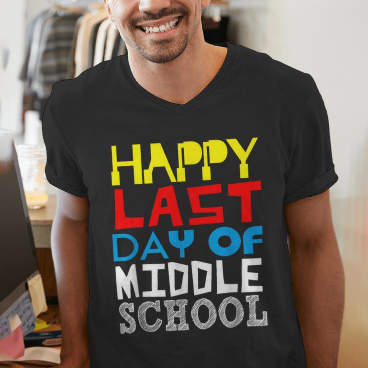 Happy Last Day Of Middle School Graduation Men's V-Neck T-Shirt