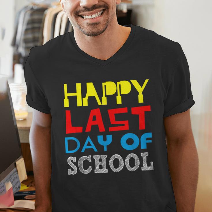 Happy Last Day Of School Graduation Teachers Student Men's V-Neck T-Shirt