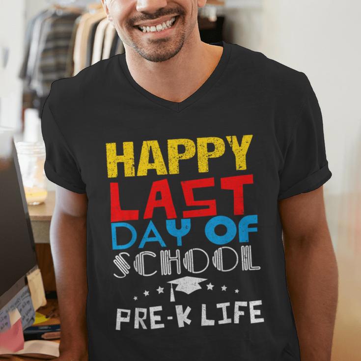 Happy Last Day Of School Pre-K Life Graduation T-Shirt Men's V-Neck T-Shirt