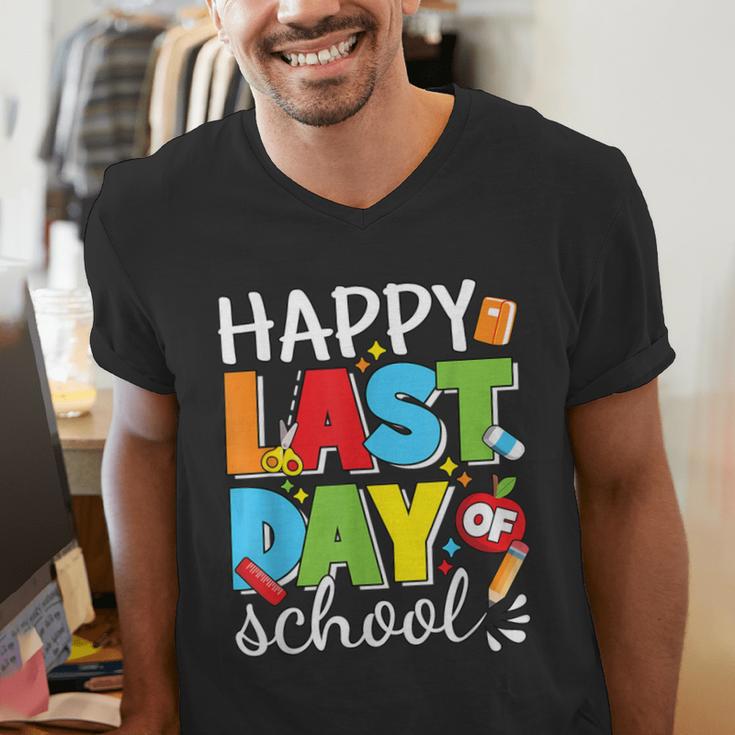 Happy Last Day Of School Teacher Student Graduation Men's V-Neck T-Shirt