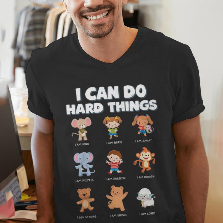I Can Do Hard Things Children's Book Characters Men's V-Neck T-Shirt