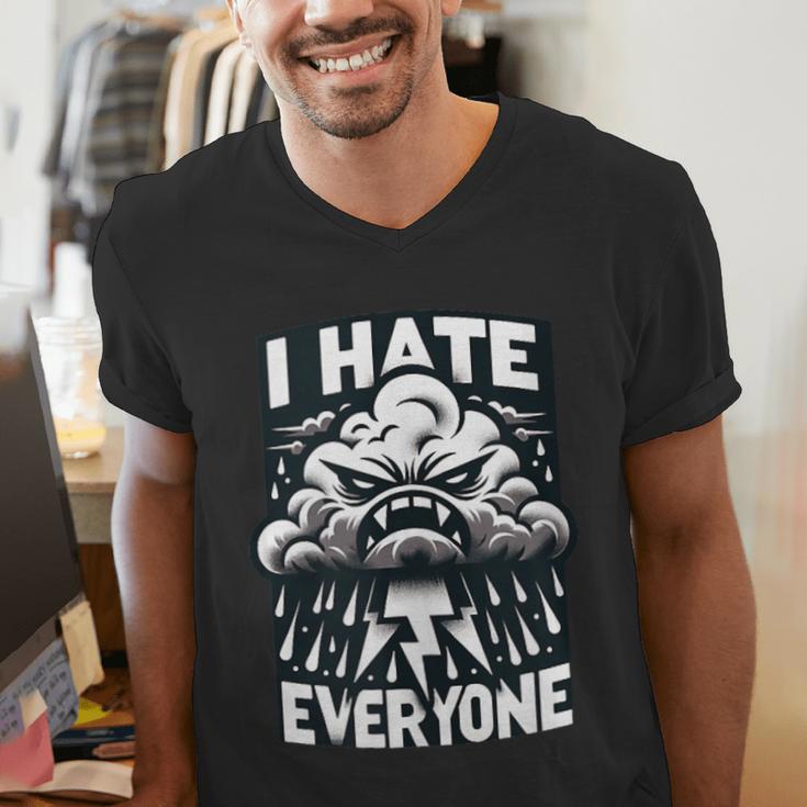 I Hate Everyone Introvert Anti-Social Dark Humor Men's V-Neck T-Shirt